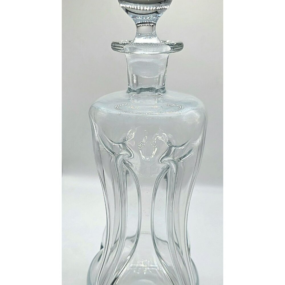 VTG Holmegaard Kluk Alcohol Decanter Danish Stopper Pinch Art Glass Blue Tint - Picture 6 of 15